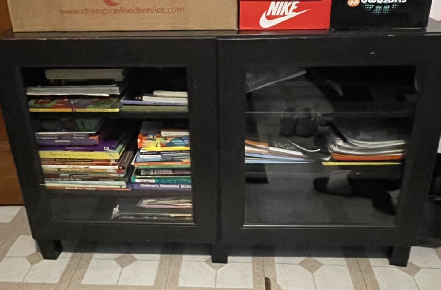 Blackish brown Bookshelf Cabinet