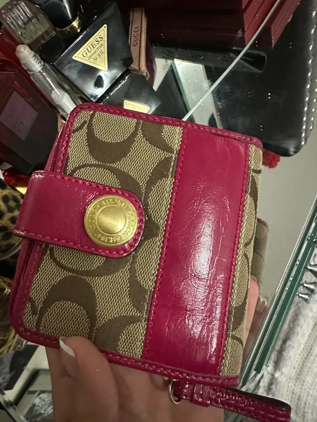 Coach Wallet - Pink & Brown thumbnail
