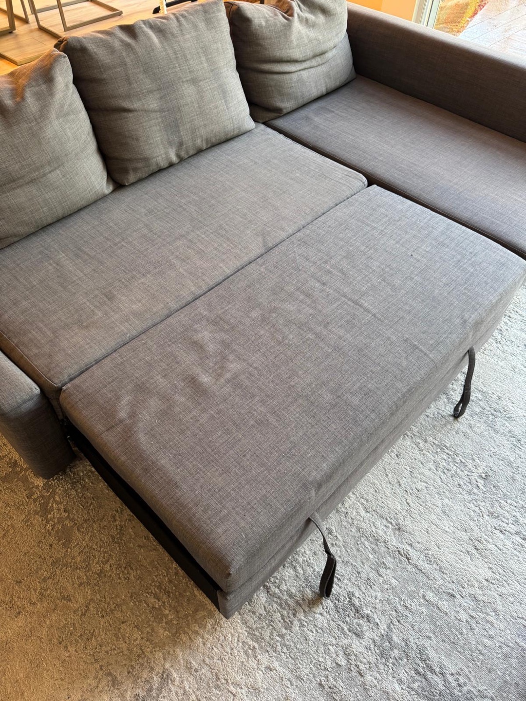 IKEA Grey Sectional Sofa with Pull-Out Bed - photo 3