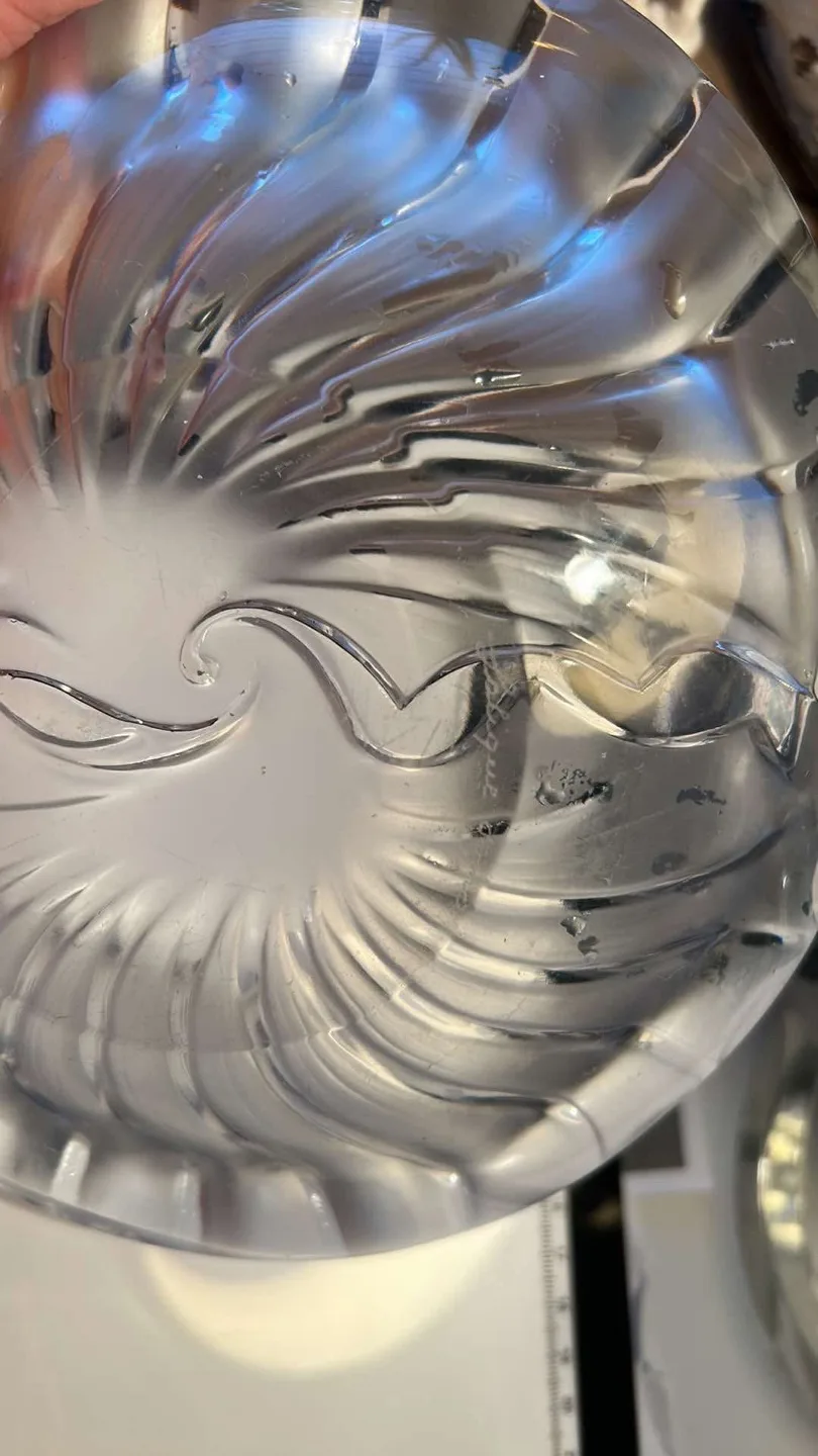 Lalique France Crystal Bowl by Nancy Cendrier thumbnail
