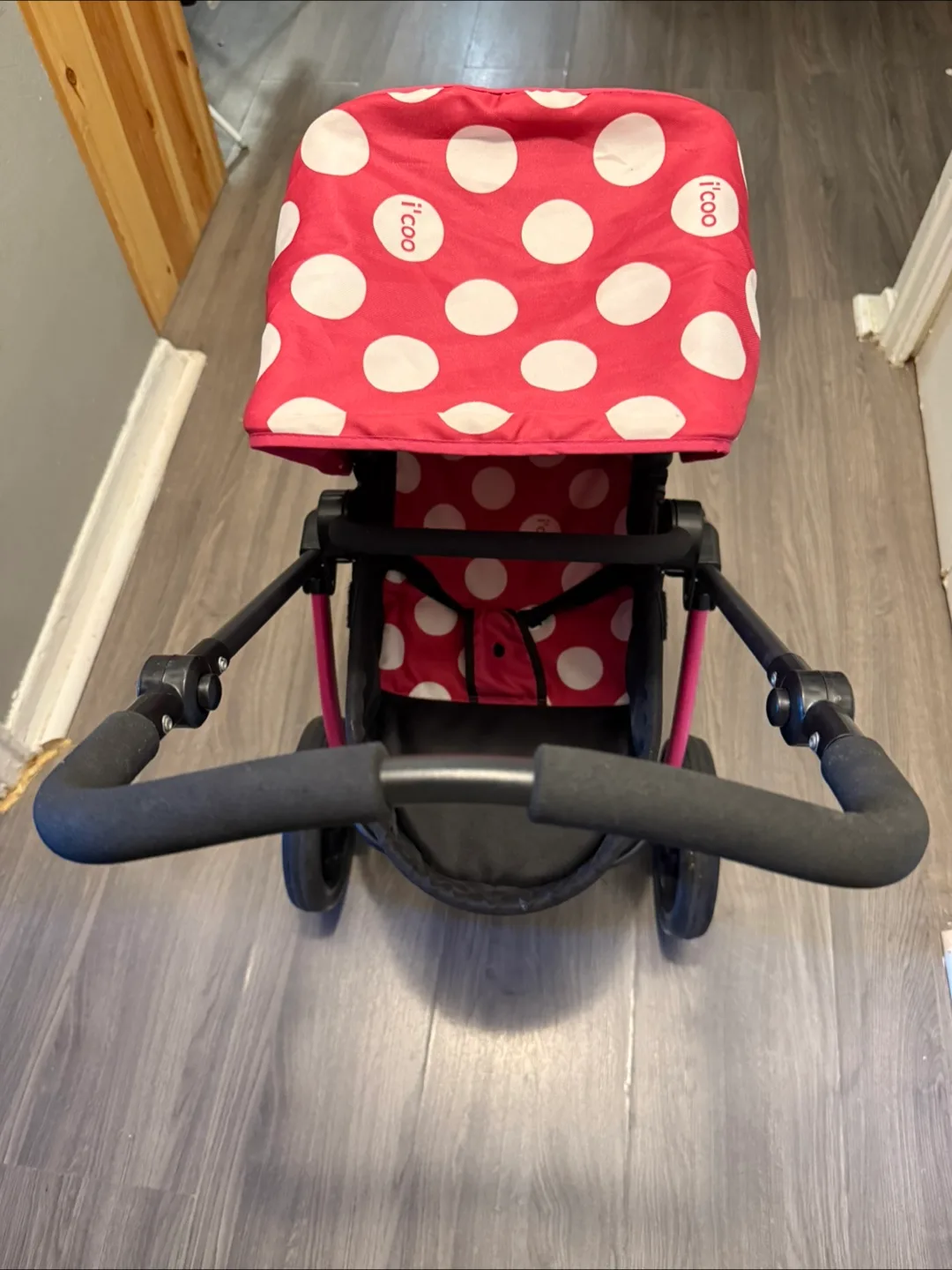 i'coo Doll Stroller - pink Polka Dot image indicator(5)
