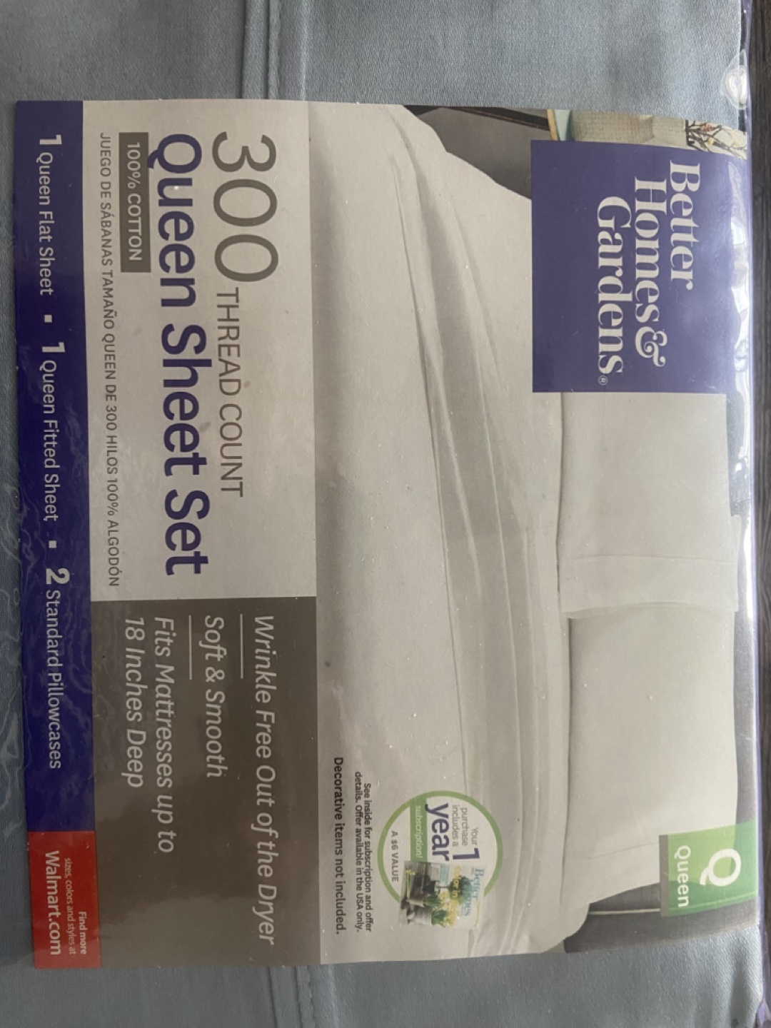 Better Homes & Gardens Queen Sheet Set - New