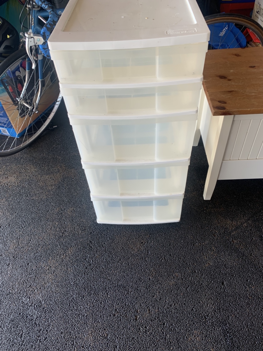 White 5-Drawer Storage Tower