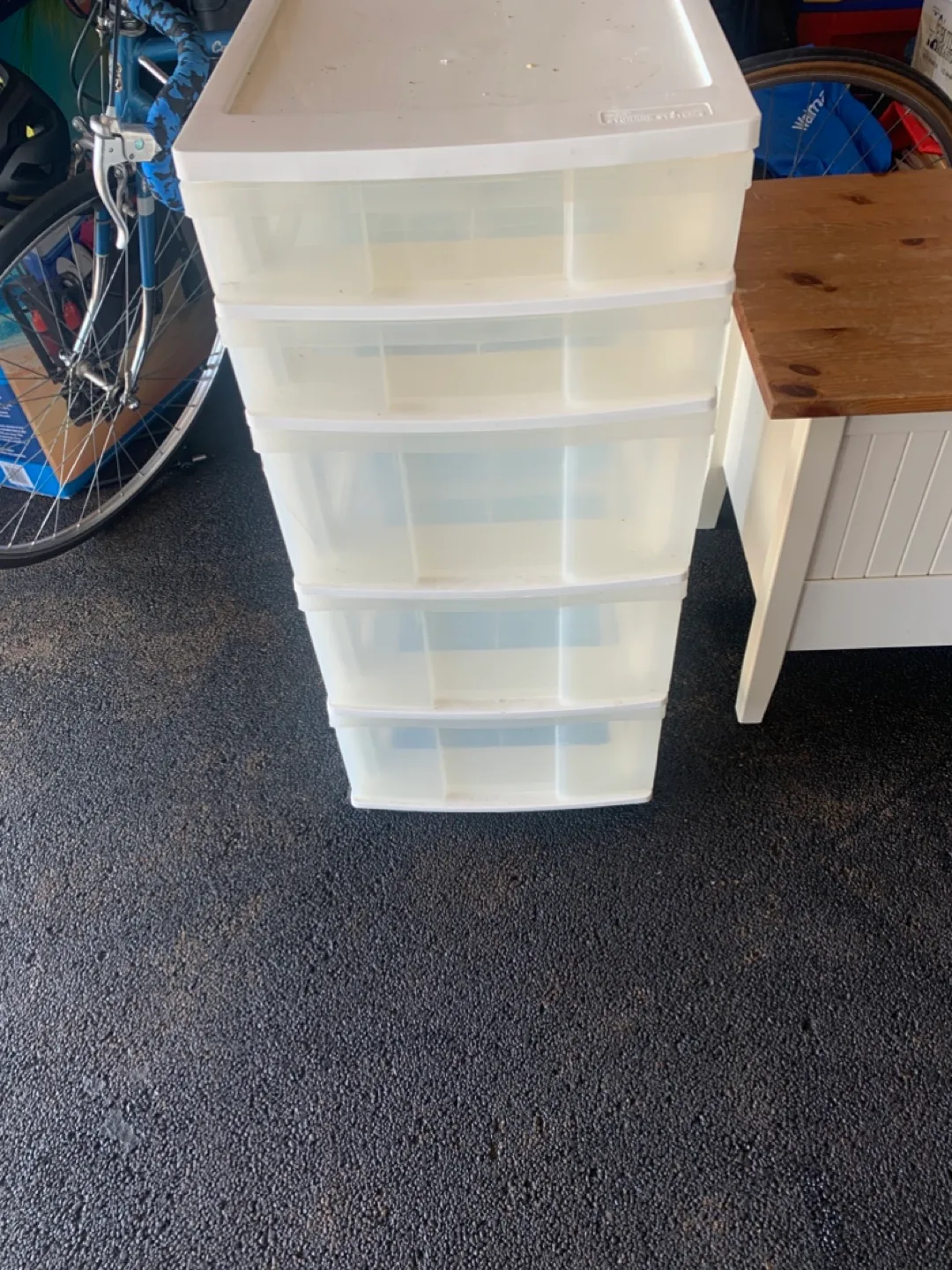 White 5-Drawer Storage Tower thumbnail