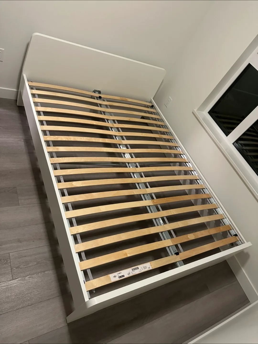 Ikea white Queen bed frame *Free delivery thumbnail