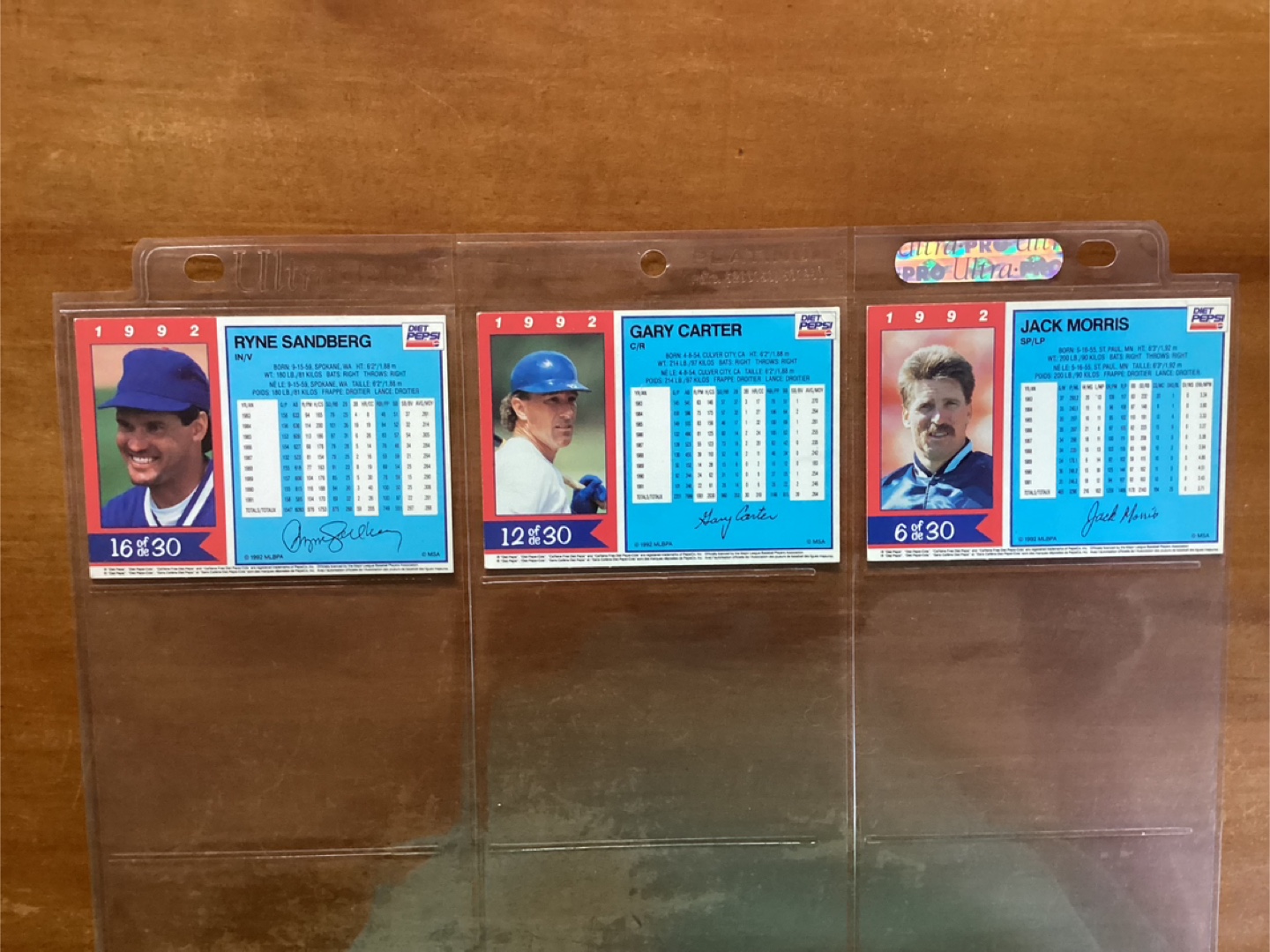 1992 Diet Pepsi MLB Cards # ‘s 6, 12 & 16 of 30 Card Set - photo 5