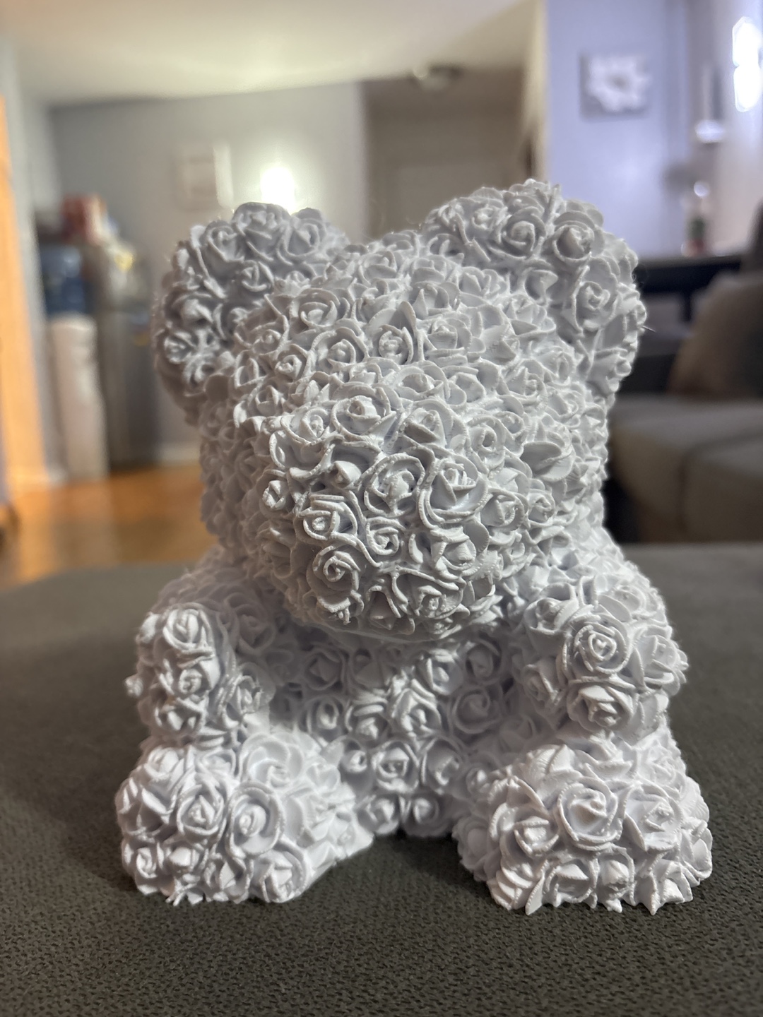 Rose Teddy Bear - White