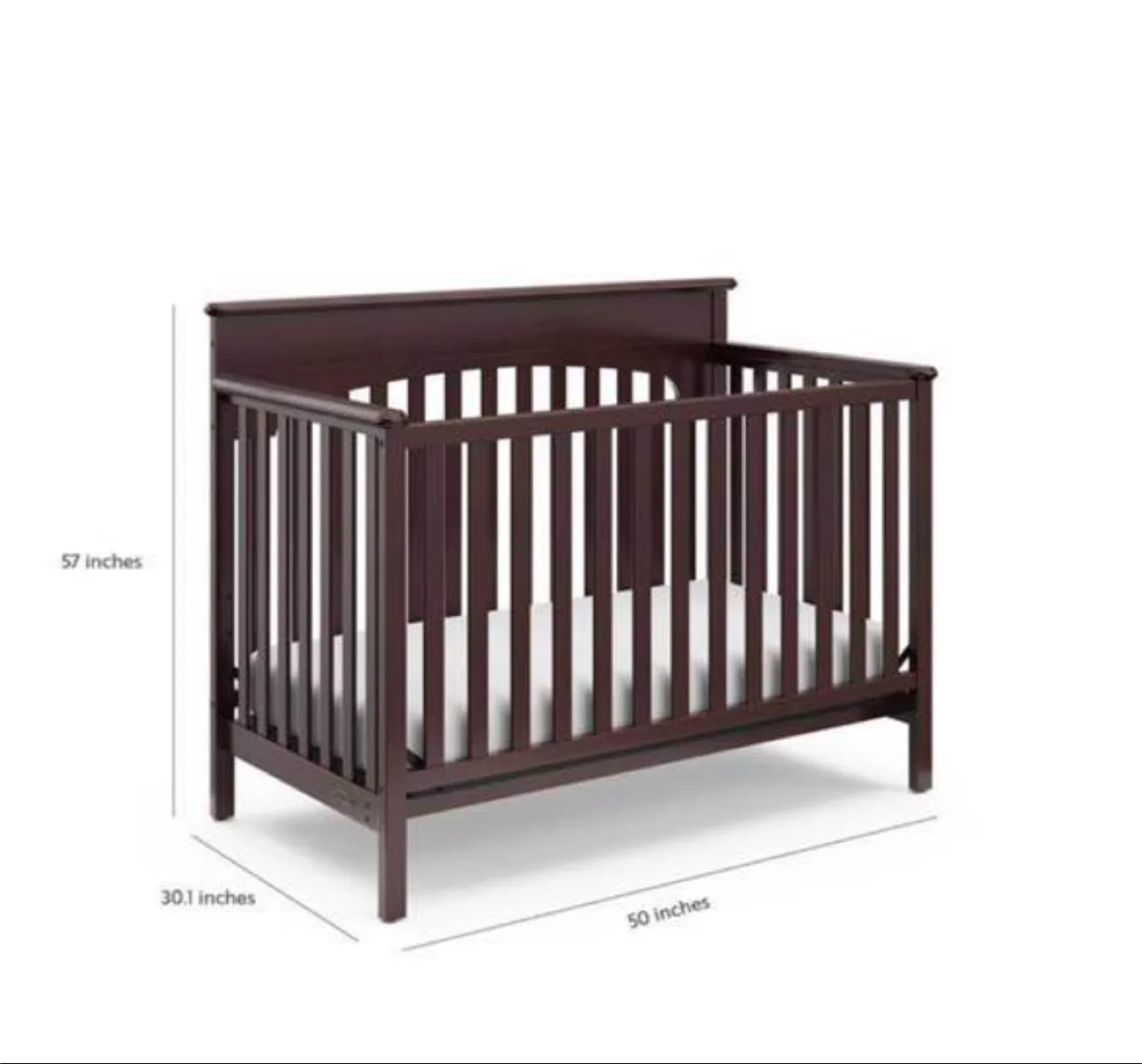 Delta Children Canton 4-in-1 Convertible Crib - Espresso thumbnail