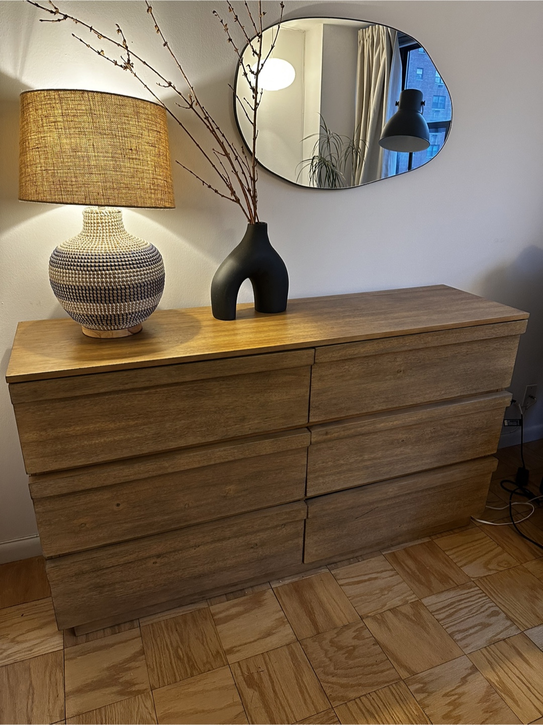 Wood 6-Drawer Dresser (64"x36.5")
