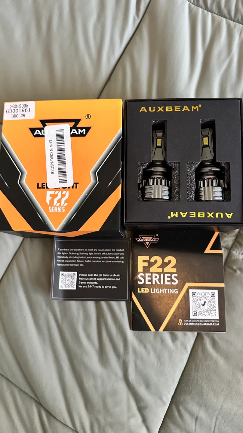 AUXBEAM F22 Series 9005/HB3 LED Lighting - New in Box! thumbnail