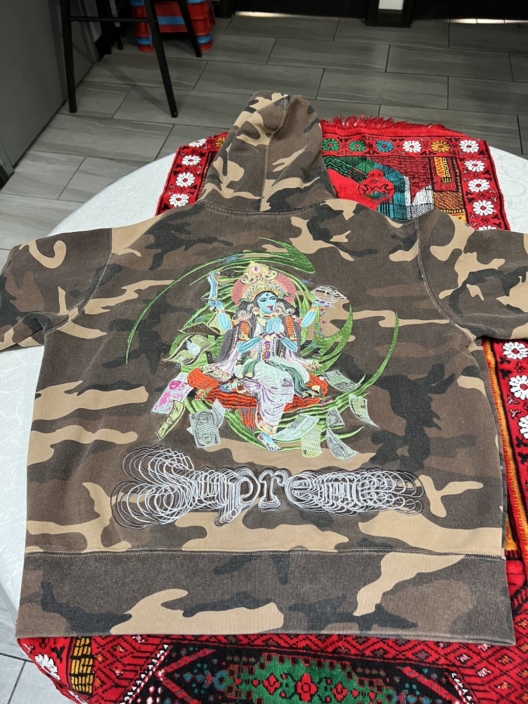 Supreme Camo Hoodie - Size Small