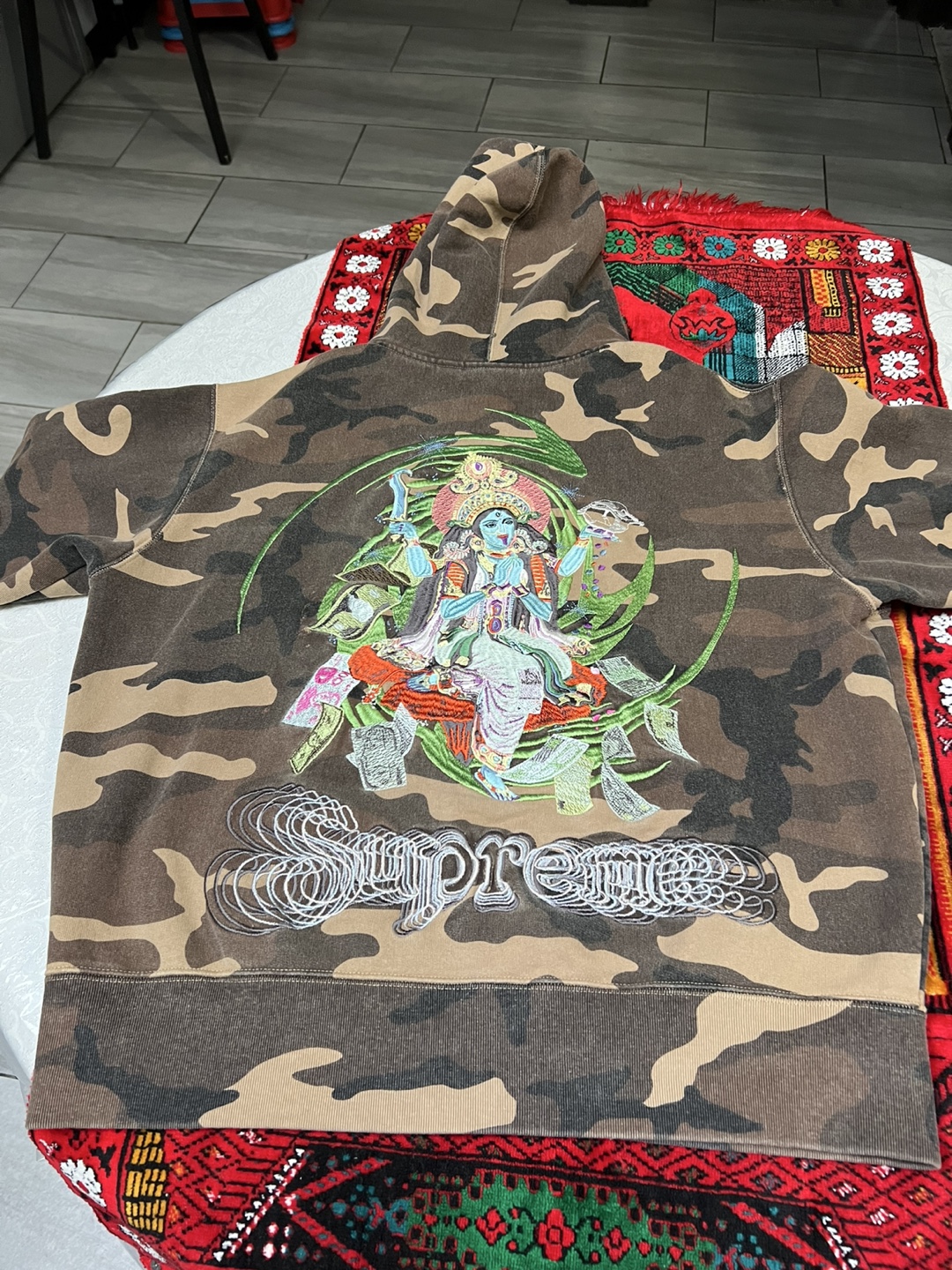 Supreme Camo Hoodie - Size Small - photo 2