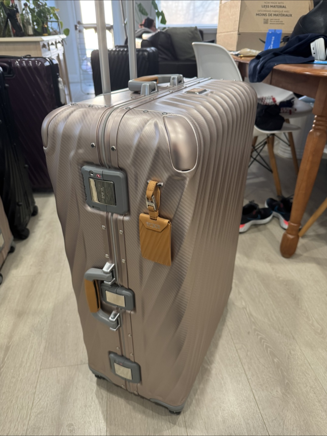 TUMI 19 Degree Aluminum Rose Gold Large Suitcase