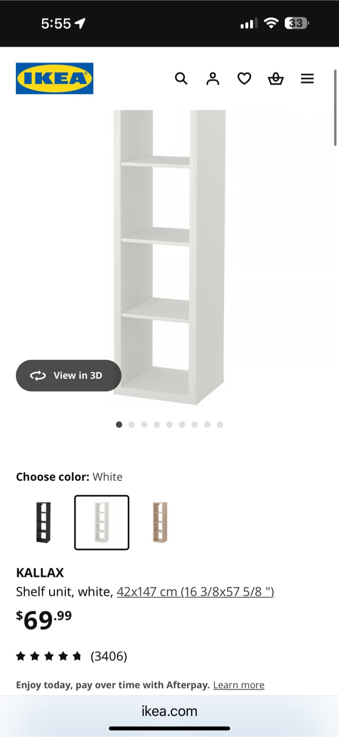 IKEA Kallax White Shelf Unit - photo 4