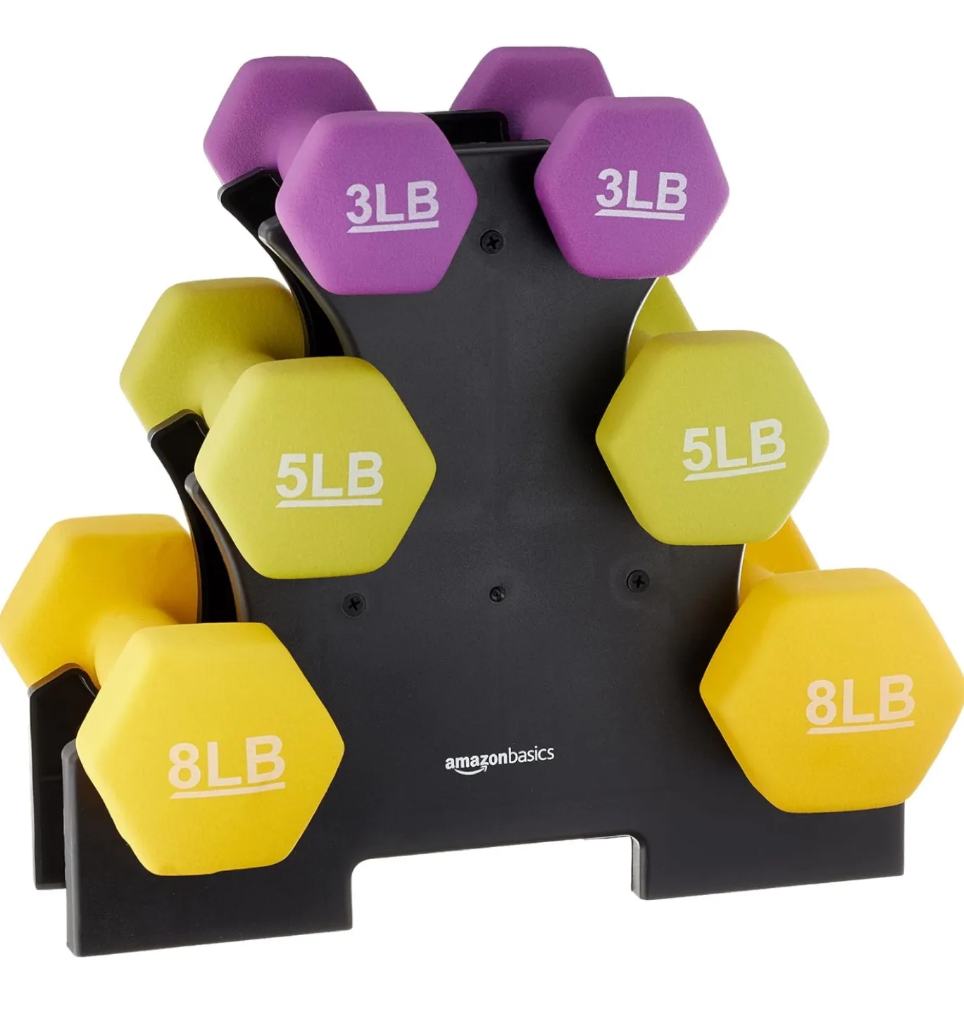 AmazonBasics Dumbbell Set with Stand