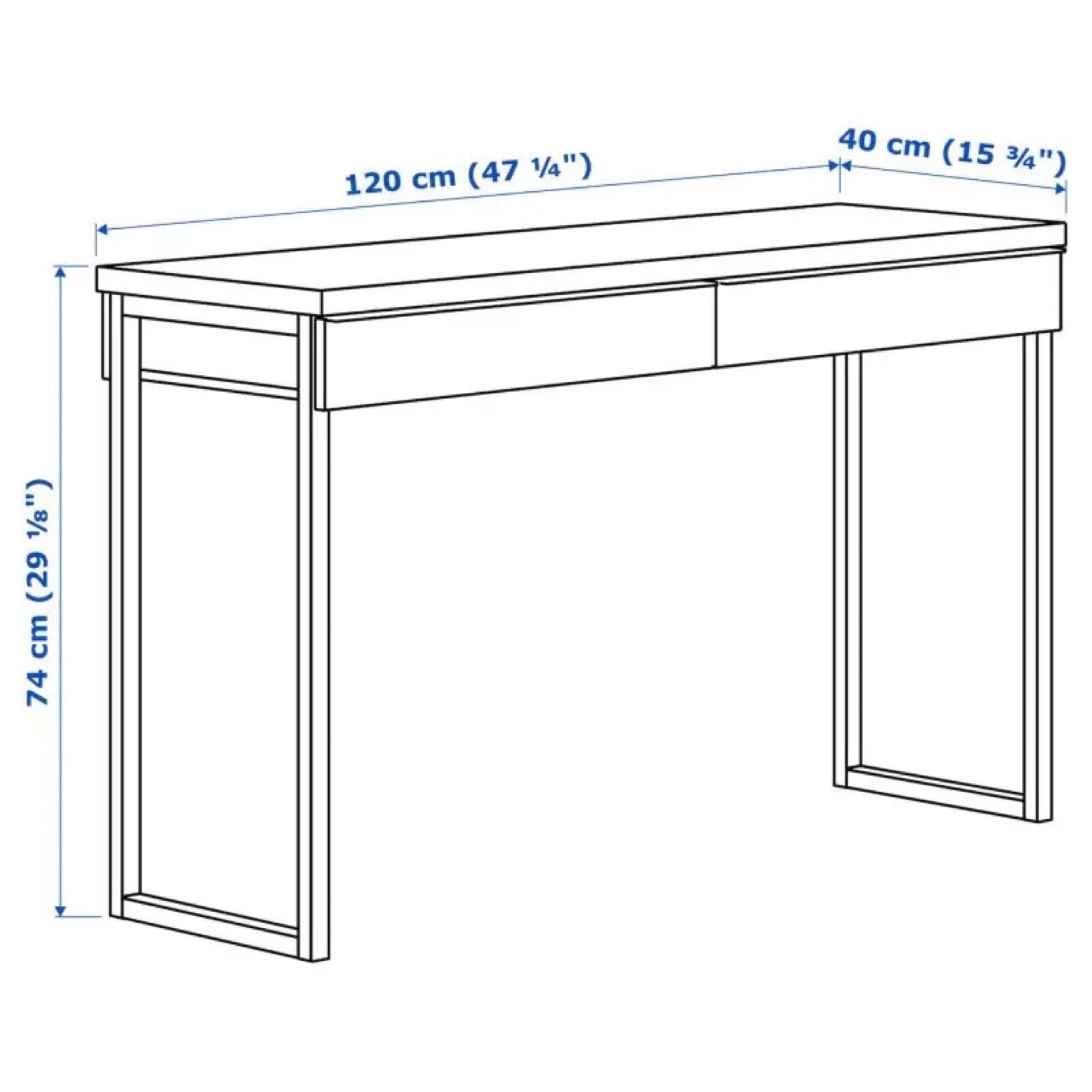 IKEA White Desk - 47 1/4" - photo 4