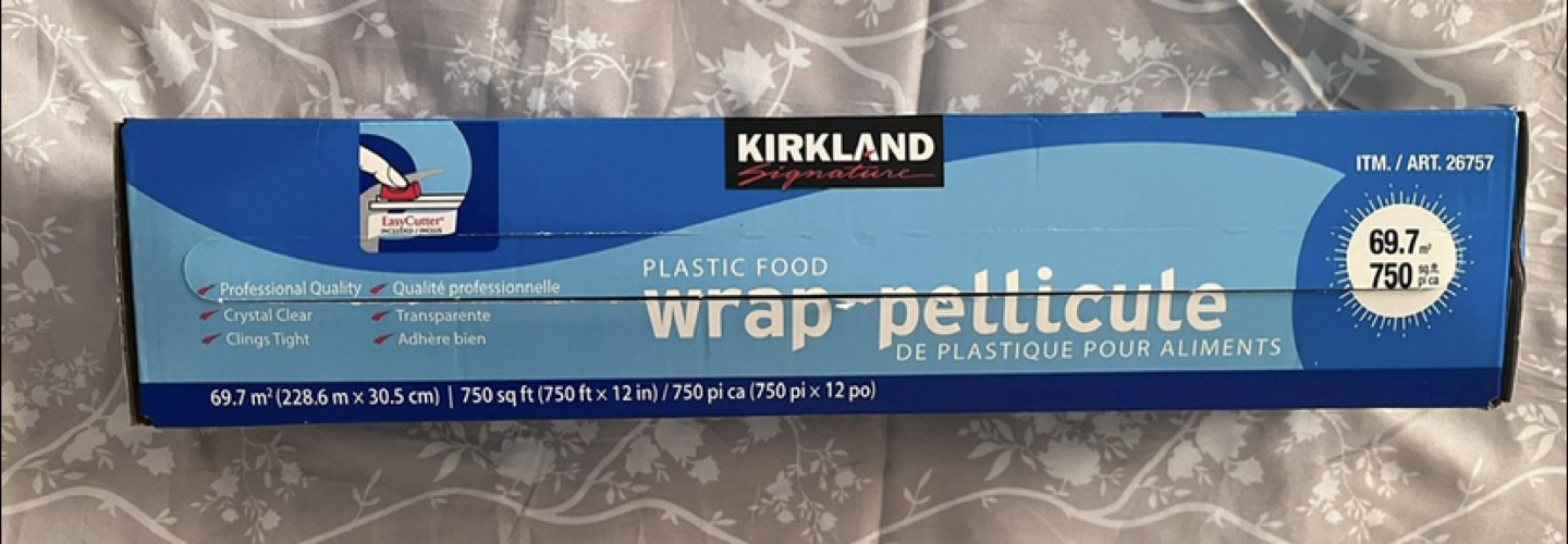 Kirkland Signature Plastic Food Wrap - 750 sq ft