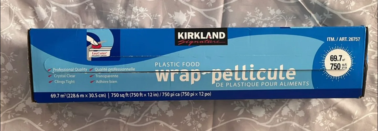 Kirkland Signature Plastic Food Wrap - 750 sq ft thumbnail