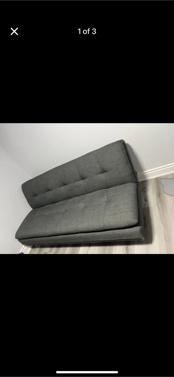 Grey Futon - Great Condition! thumbnail