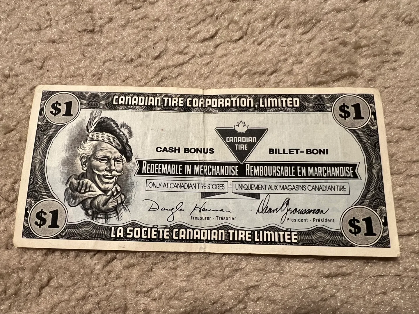Vintage Canadian Tire $1 Bill thumbnail