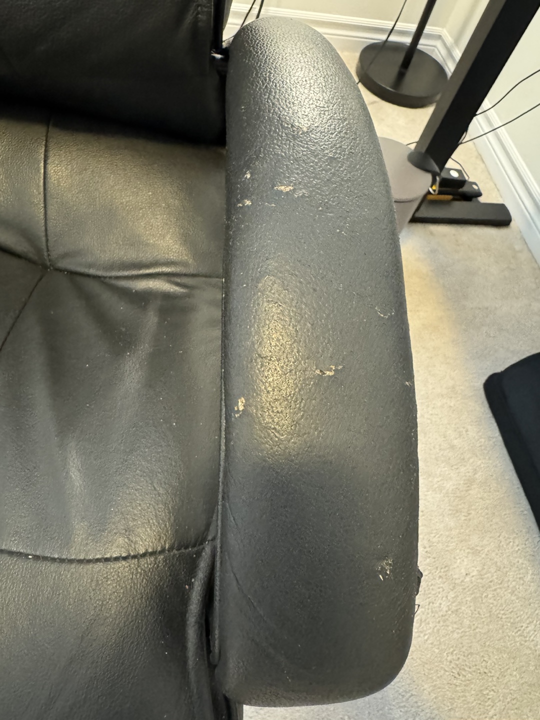 Black Leather Office Chair - photo 3
