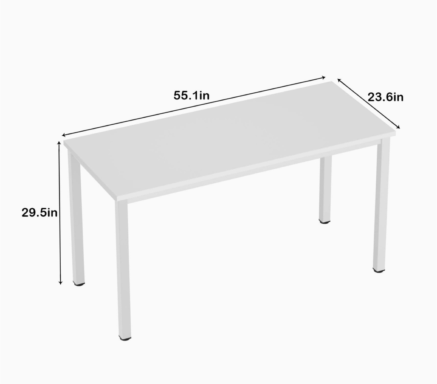 White Desk 55.1 in x 23.6 in
