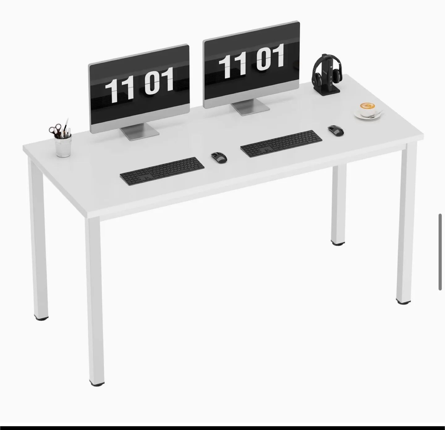 White Desk 55.1 in x 23.6 in image indicator(3)