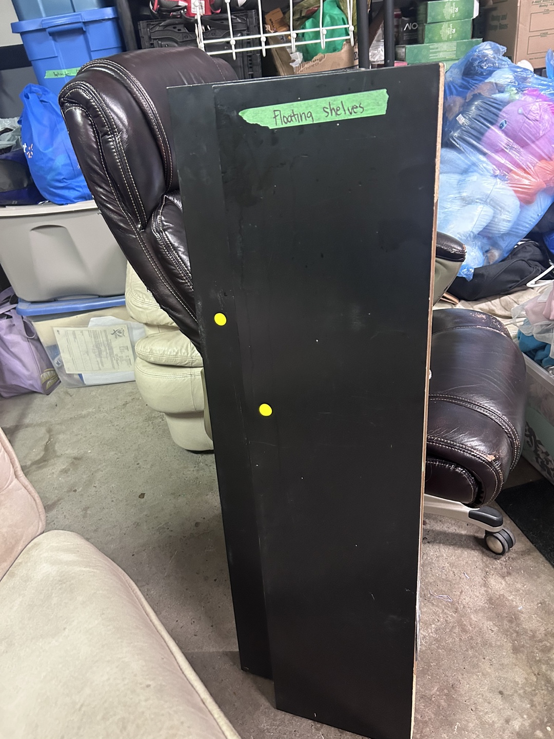 Black Floating Shelves