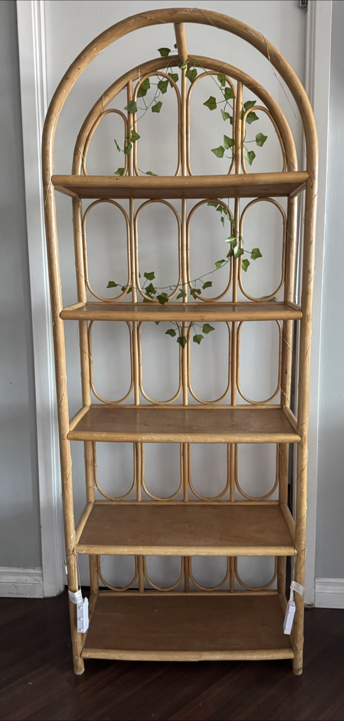 Rattan Bookshelf - Boho Chic Style