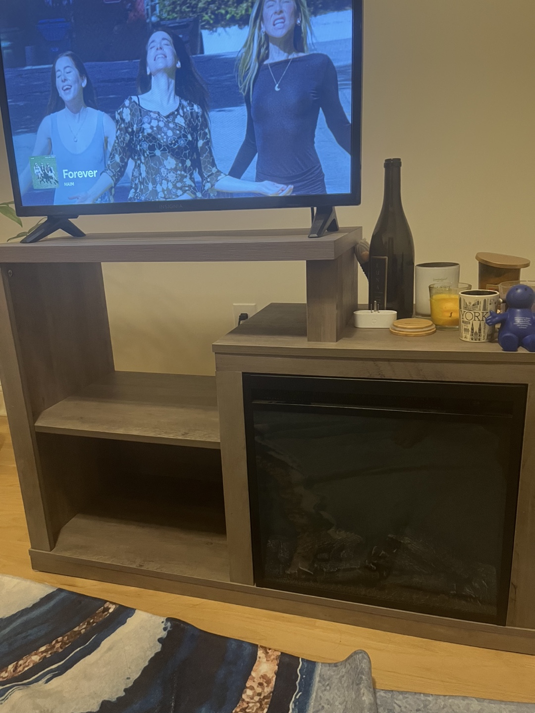 Fireplace TV Stand - Rustic Gray - photo 2
