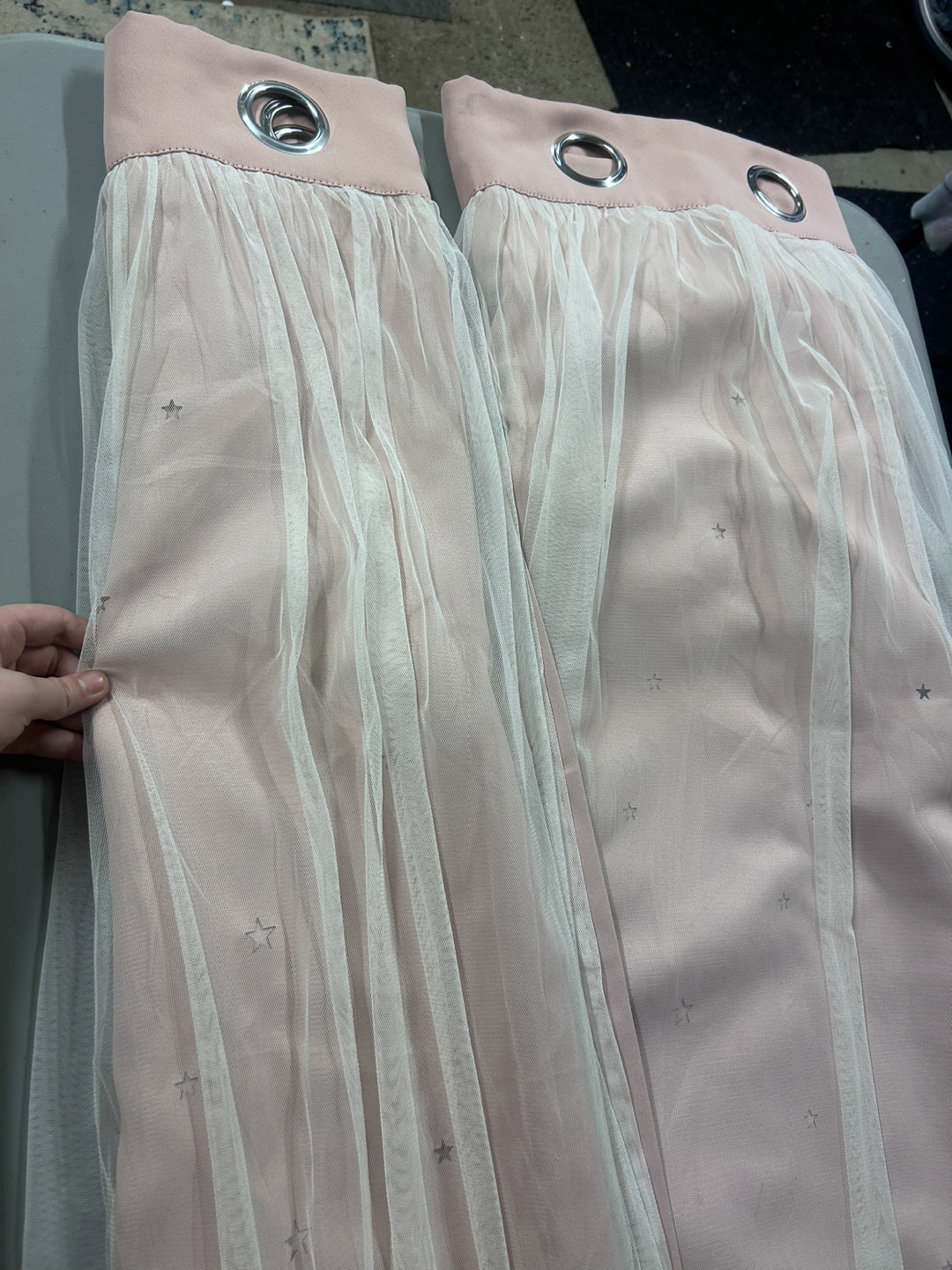 girls pink star curtains - photo 3