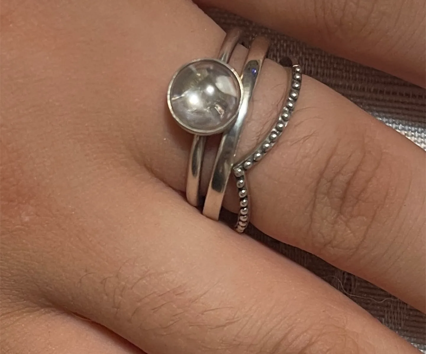 Pandora Silver Stacking Rings thumbnail