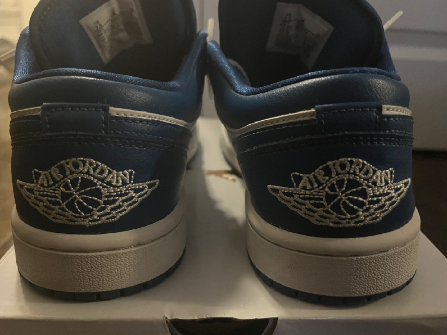 Air Jordan 1 Low White/Marina Blue, Size 7.5 - photo 4