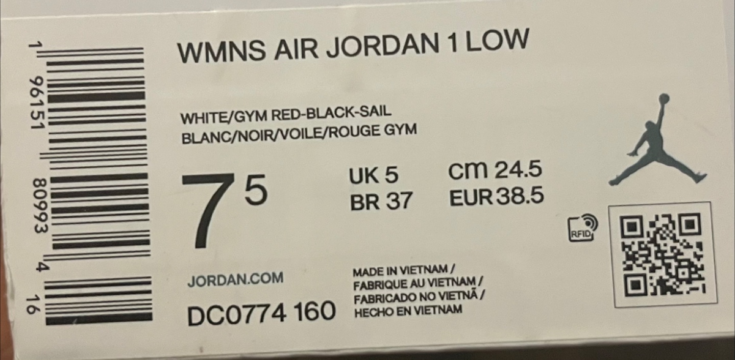 Nike Air Jordan 1 Low - Women's Size 7.5
