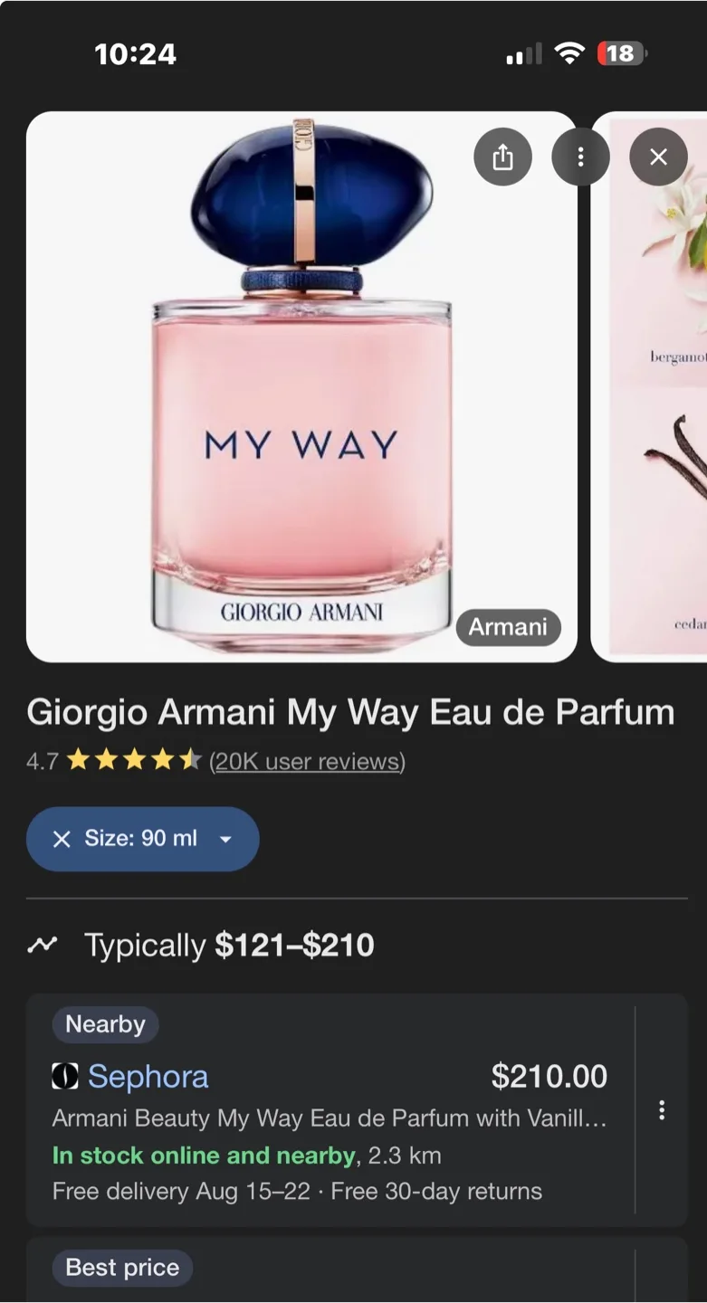 Giorgio Armani My Way Eau de Parfum 90ml thumbnail