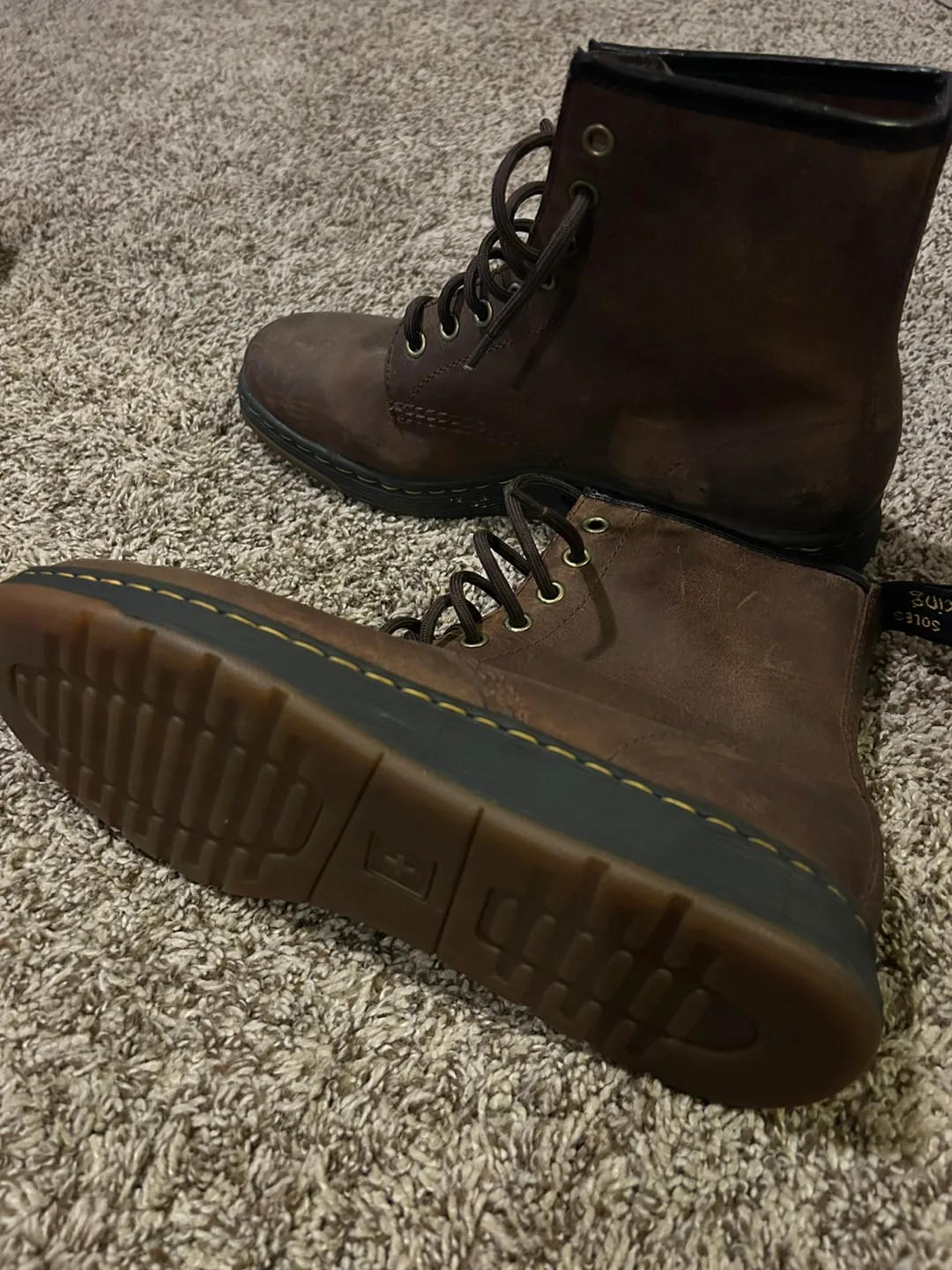 Dr. Martens Brown Leather Boots US Men's 9 image indicator(3)