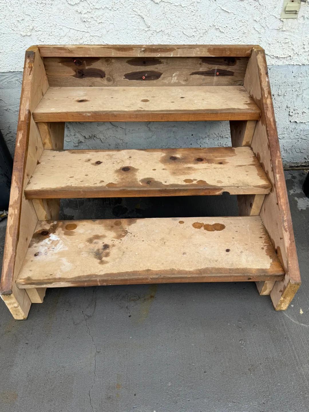 Wooden Step Stool - Three Steps