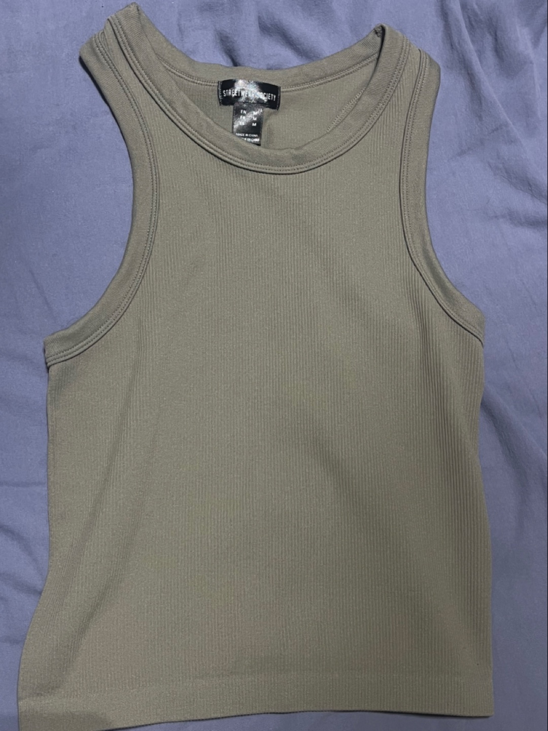 Street Society Ribbed Tank Top - Size M