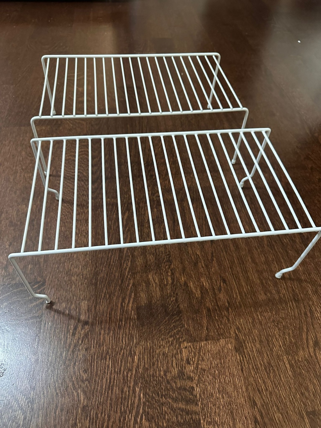 White Wire Shelf Organizers (Set of 2)