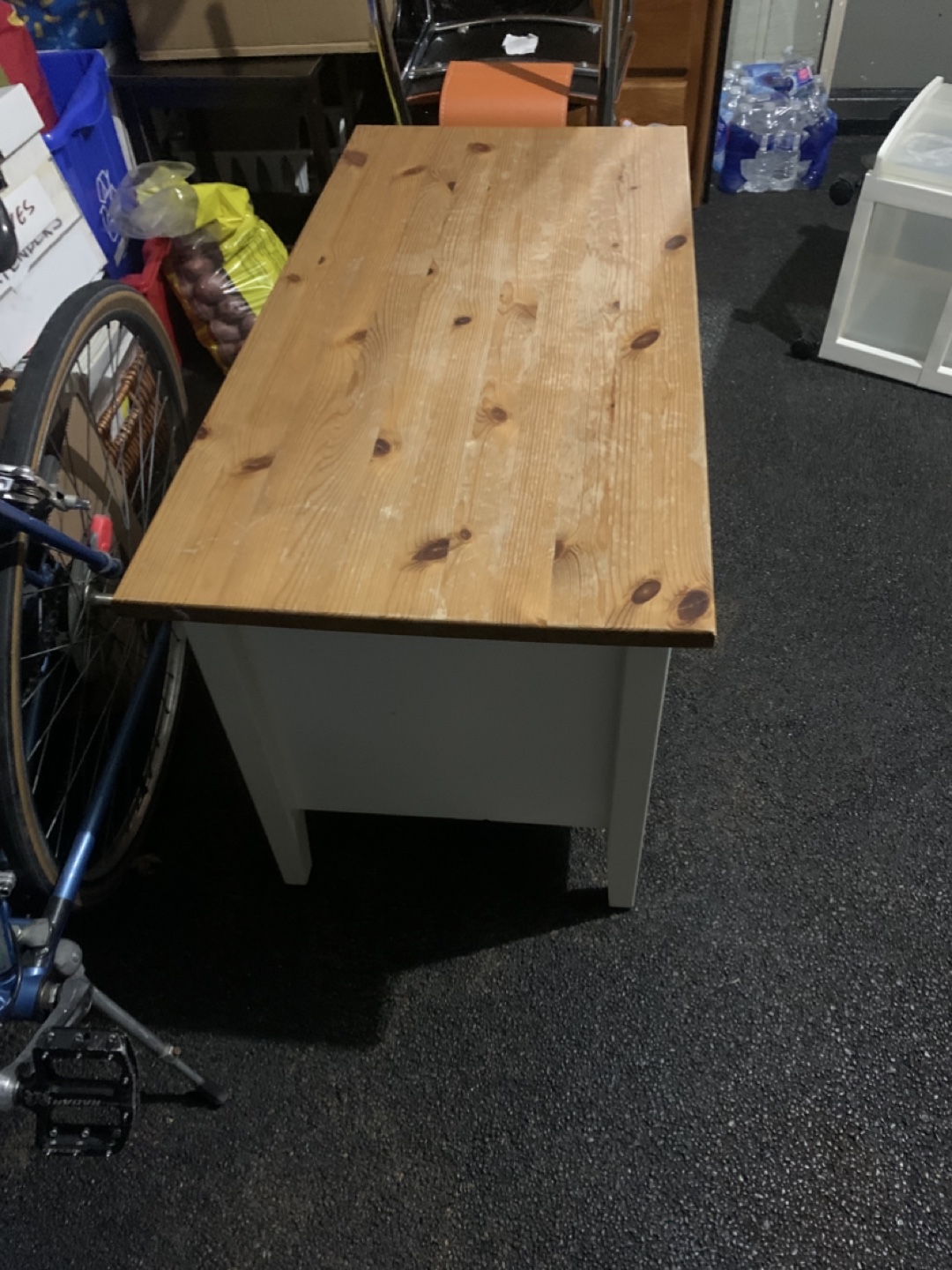 Storage Bench - Wood Top, White Base - photo 4