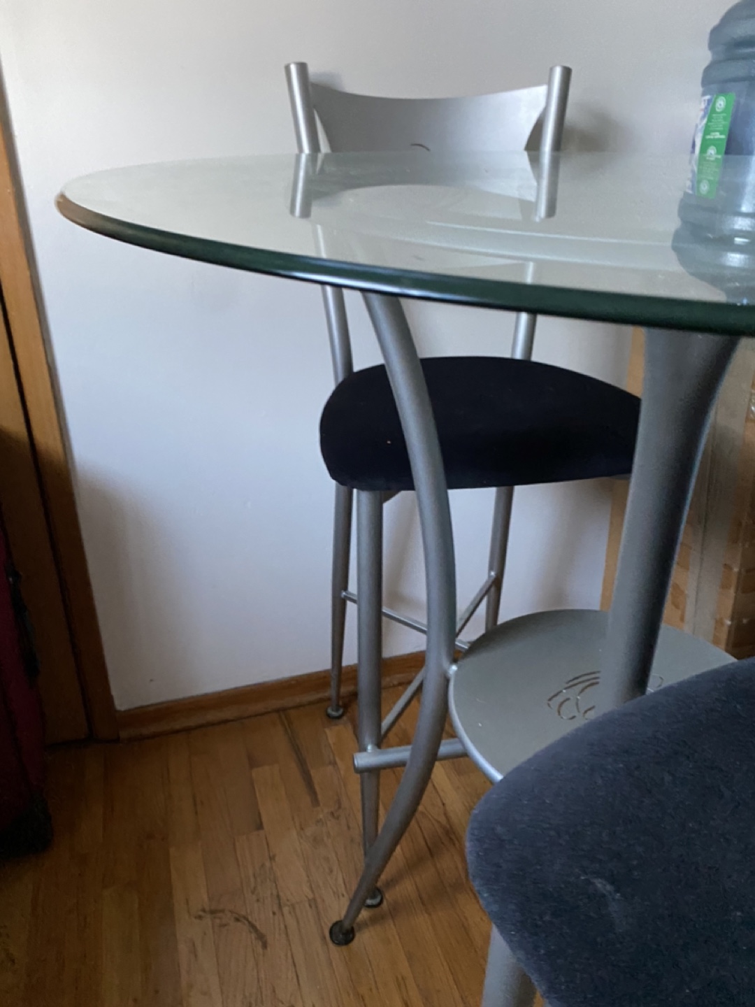 Glass Top Table with 2 Chairs
