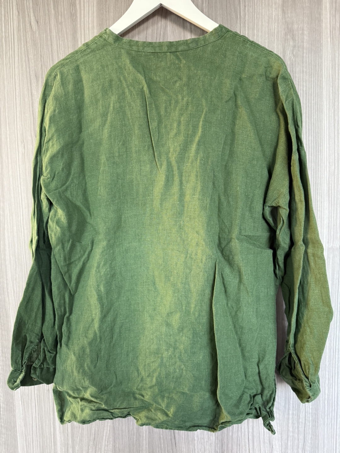 Zara Basic Green Linen Blouse - Size M - photo 2