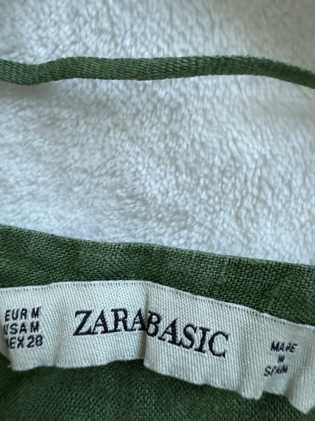 Zara Basic Green Linen Blouse - Size M - photo 3