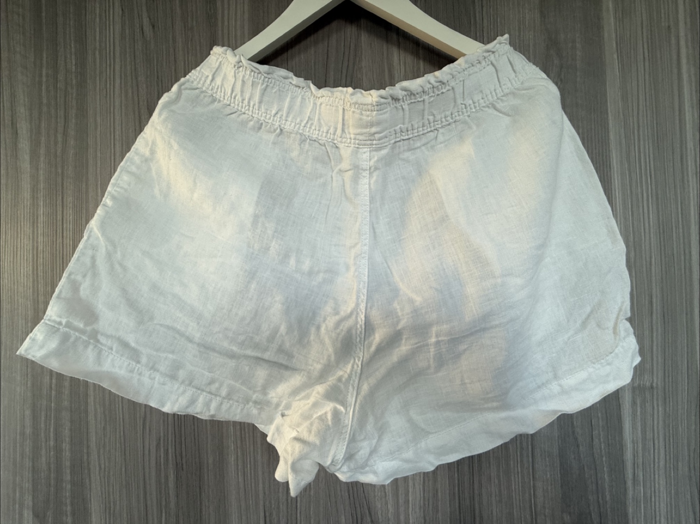 H&M White Linen Shorts - Size M - photo 2