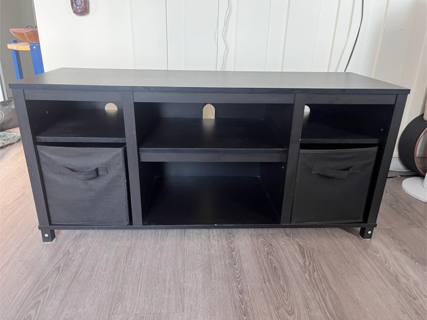 IKEA Black TV Stand with Storage
