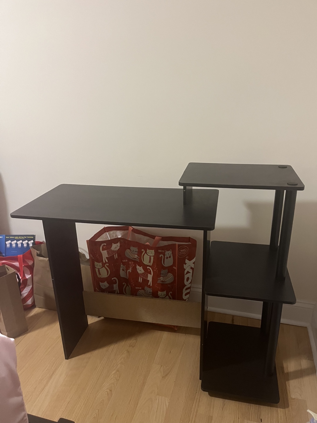 Black Computer Desk with Shelves - photo 3