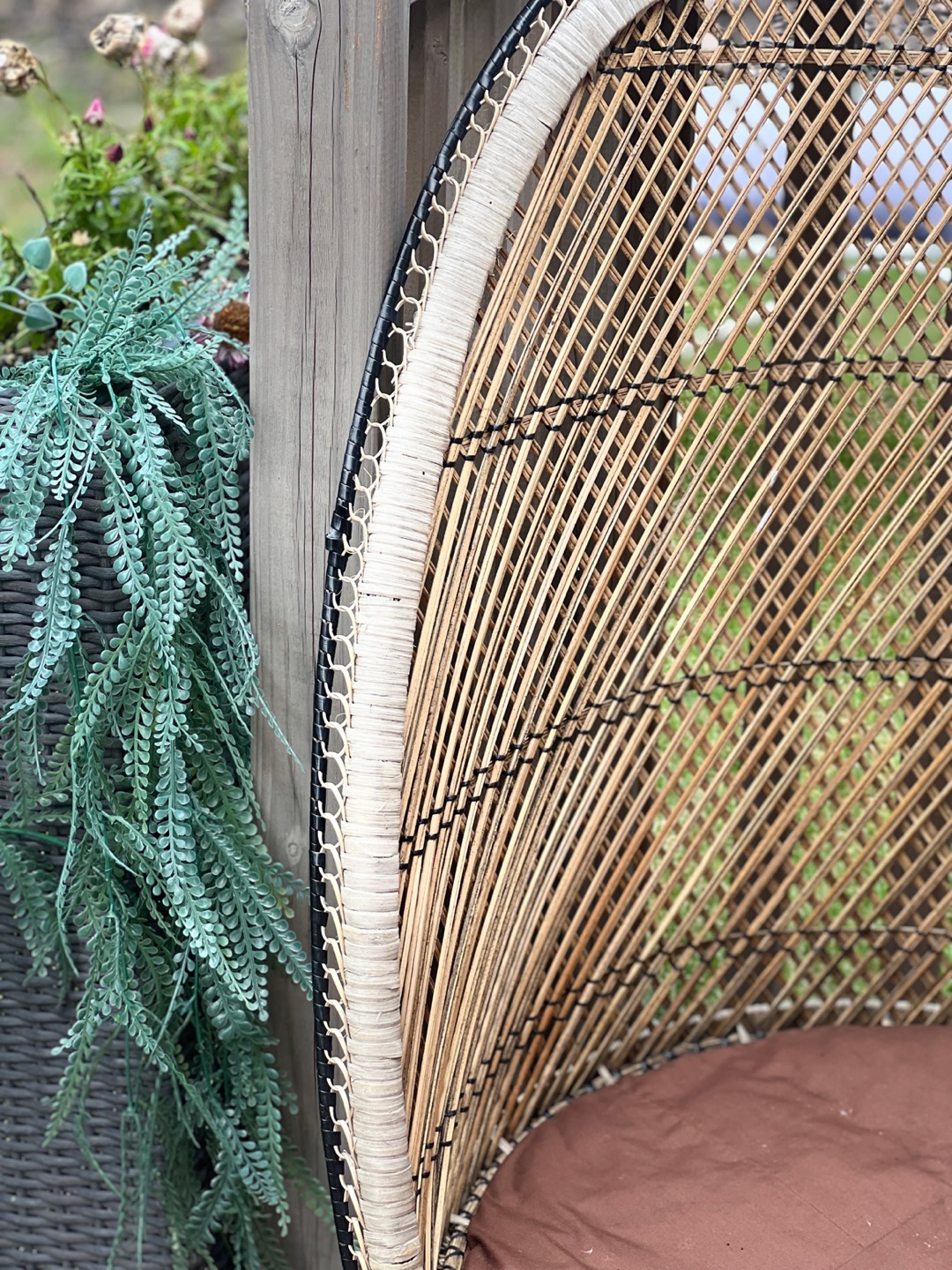 Wicker Peacock Chair with Cushion - photo 3