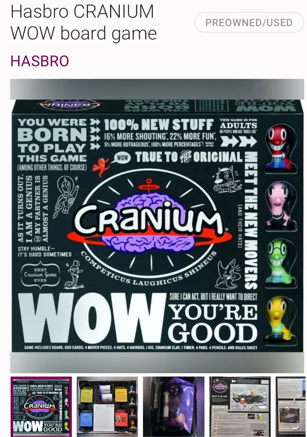🧡 used Cranium WOW Board Game by Hasbro image indicator(2)