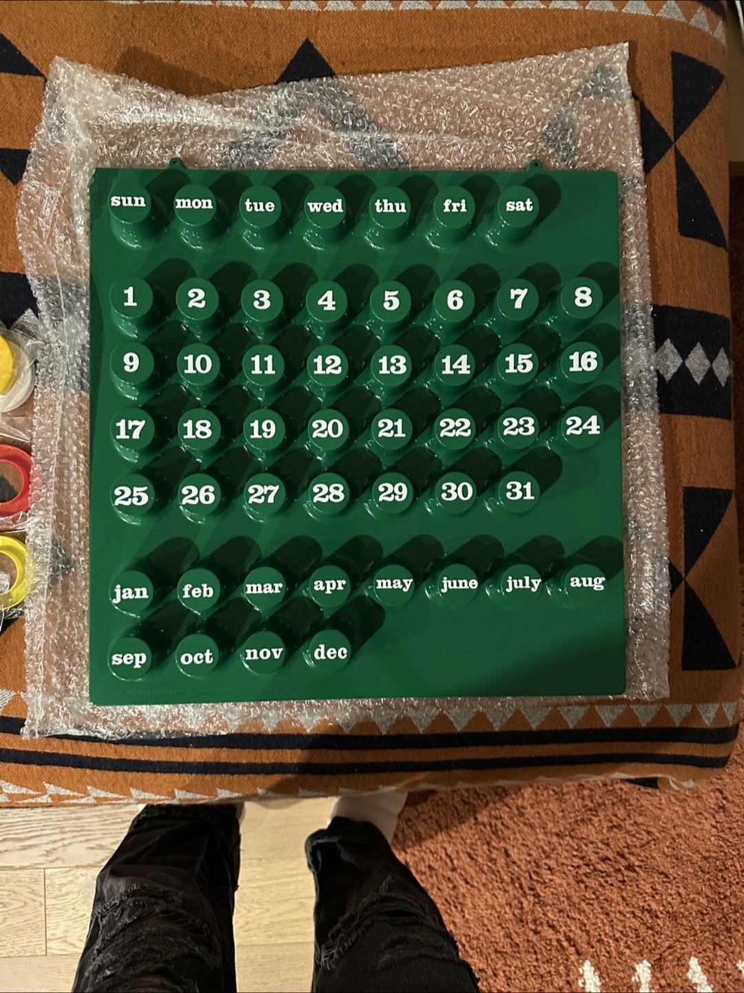 Retro Ring A Date Wall Mounted Calendar - Green - photo 3
