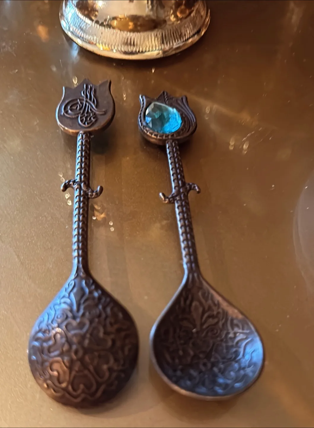 Decorative Spoons for serving auger & coffee. Set of 2 thumbnail
